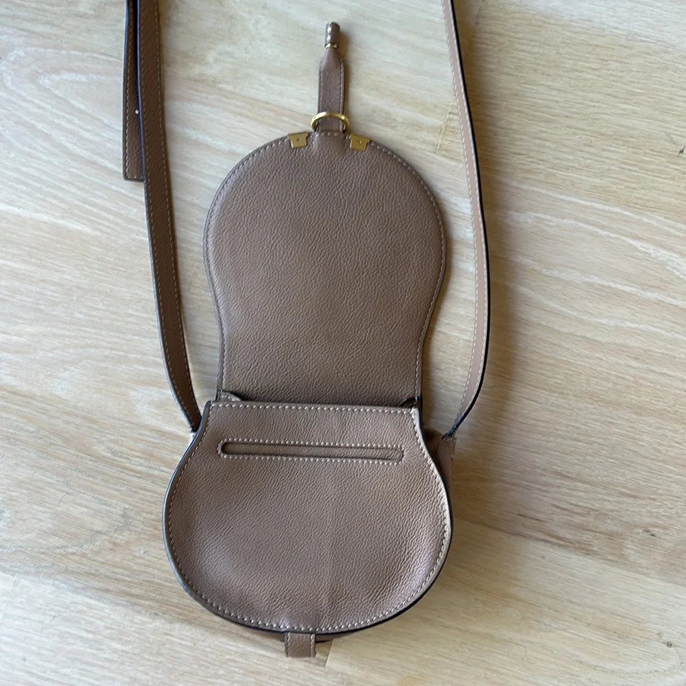 Chloe Marcie Small Saddle Bag, beige - Picture 3 of 5
